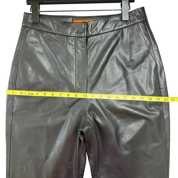 REISS x McLaren F1 Team Lottie Slit Front Leather Pants - Picture 11 of 16